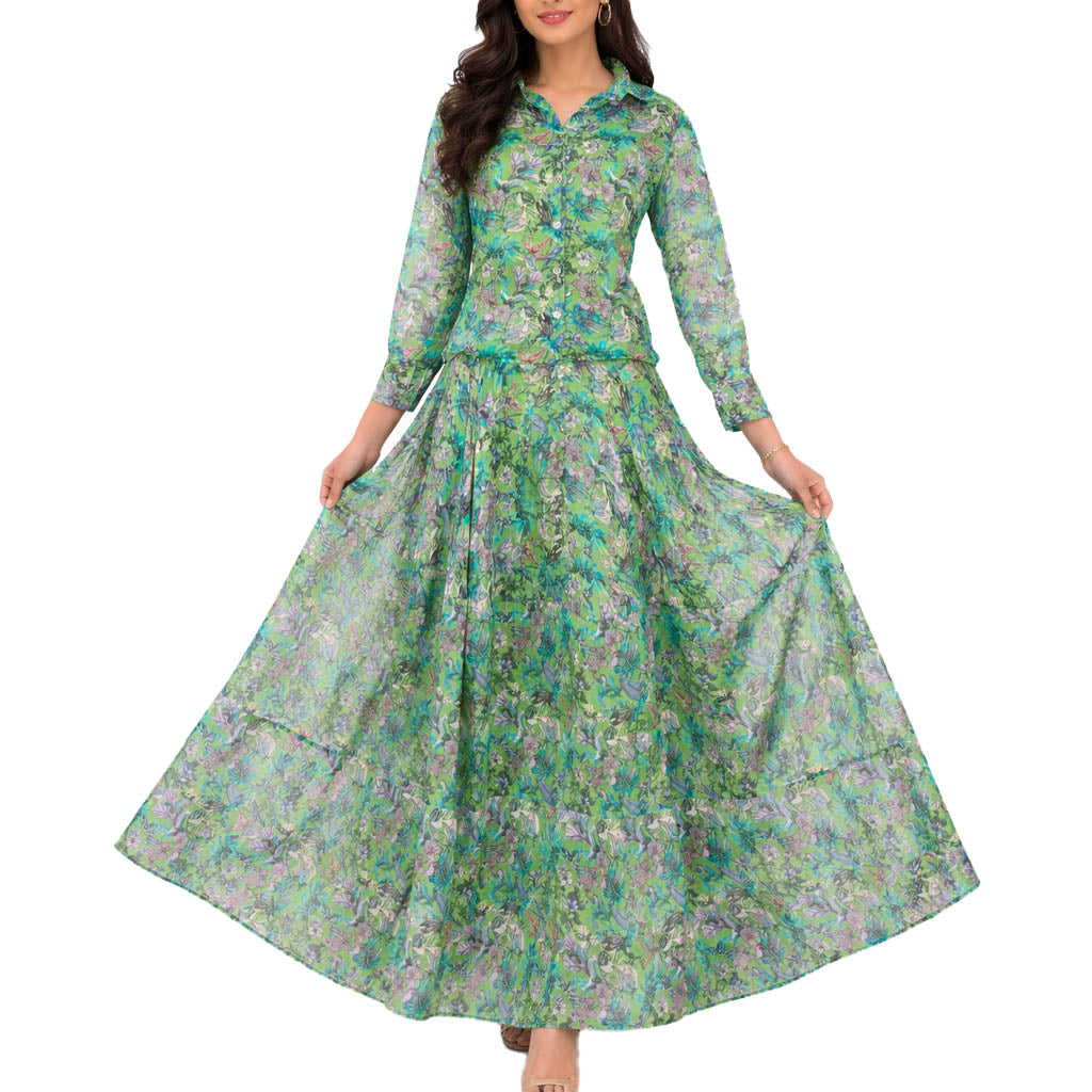 Floral  - Tropical Garden Embellished Co-ord Set