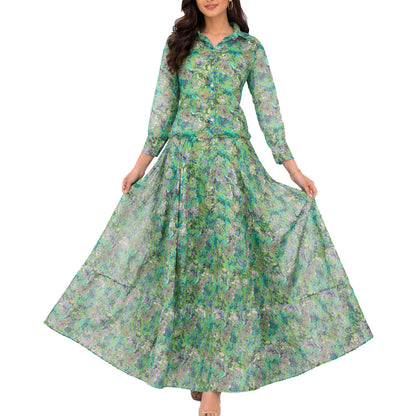 Floral  - Tropical Garden Embellished Co-ord Set